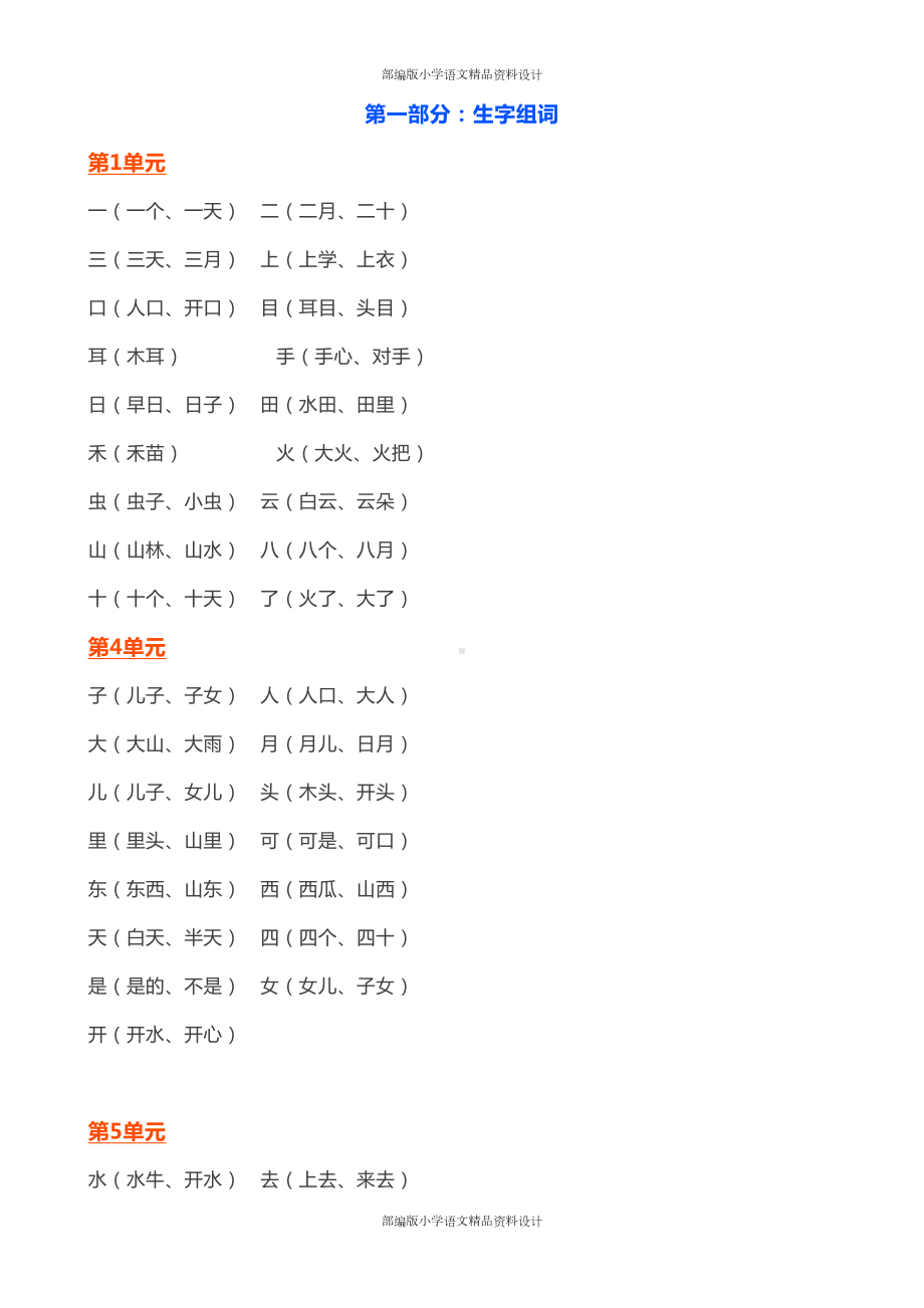 部编版语文一年级上册期末知识点汇总(DOC 14页).docx_第1页