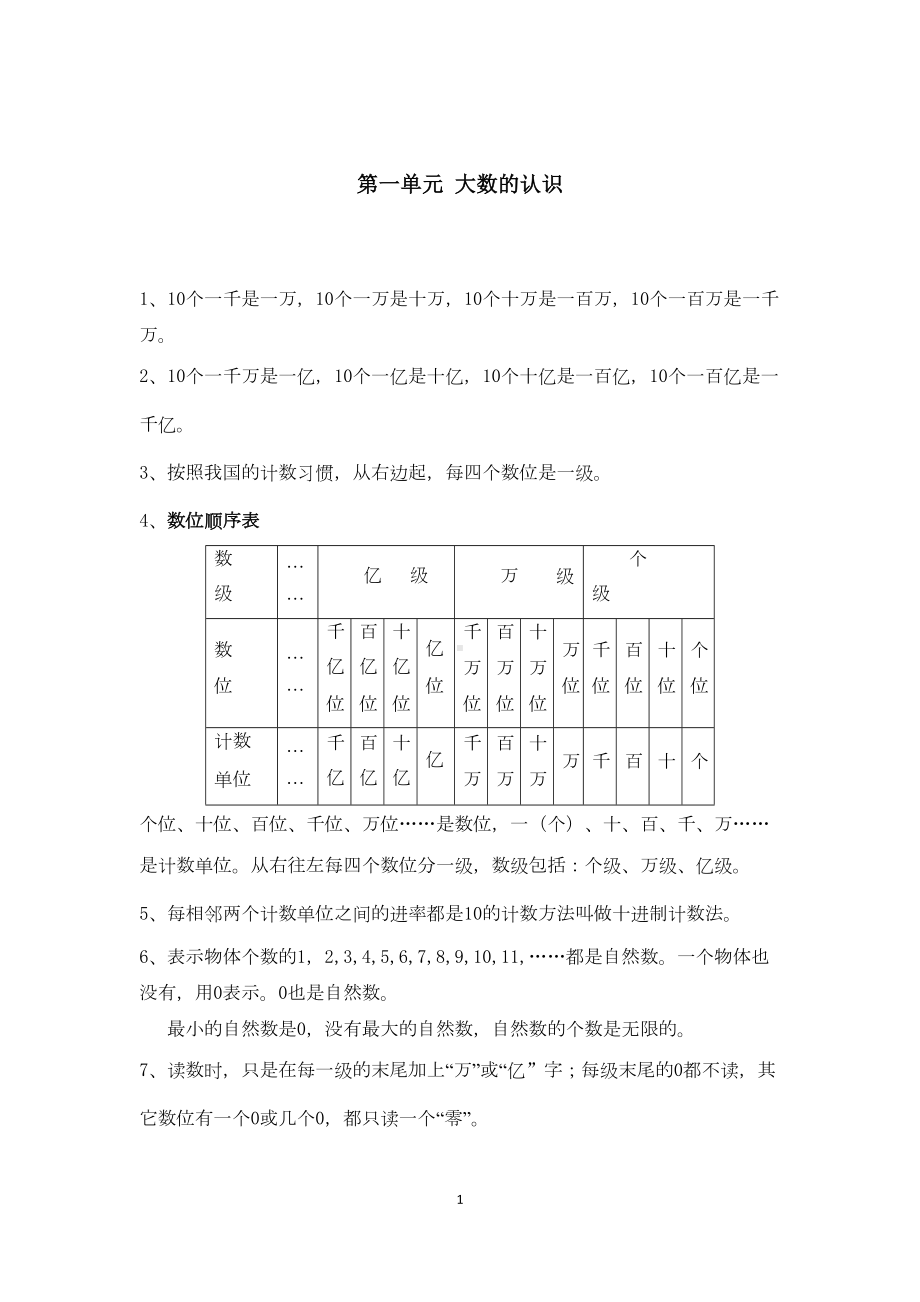 部编版四年级上册数学全册知识点汇总(DOC 10页).doc_第2页