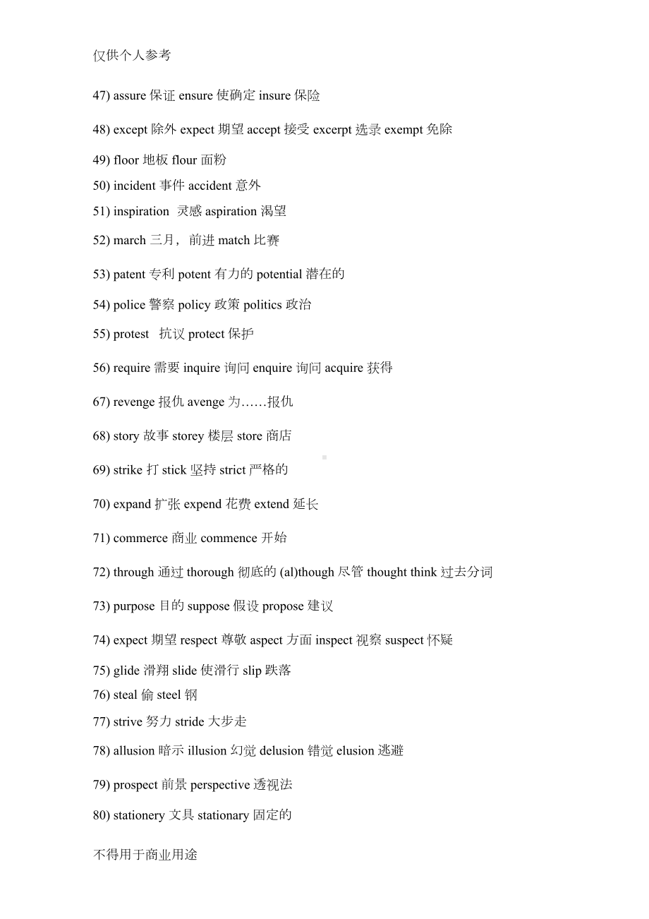 高考英语易混淆拼错的单词汇总(DOC 7页).doc_第3页