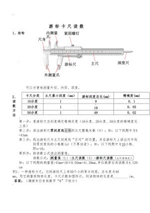 螺旋测微器游标卡尺读数练习题(DOC 5页).doc