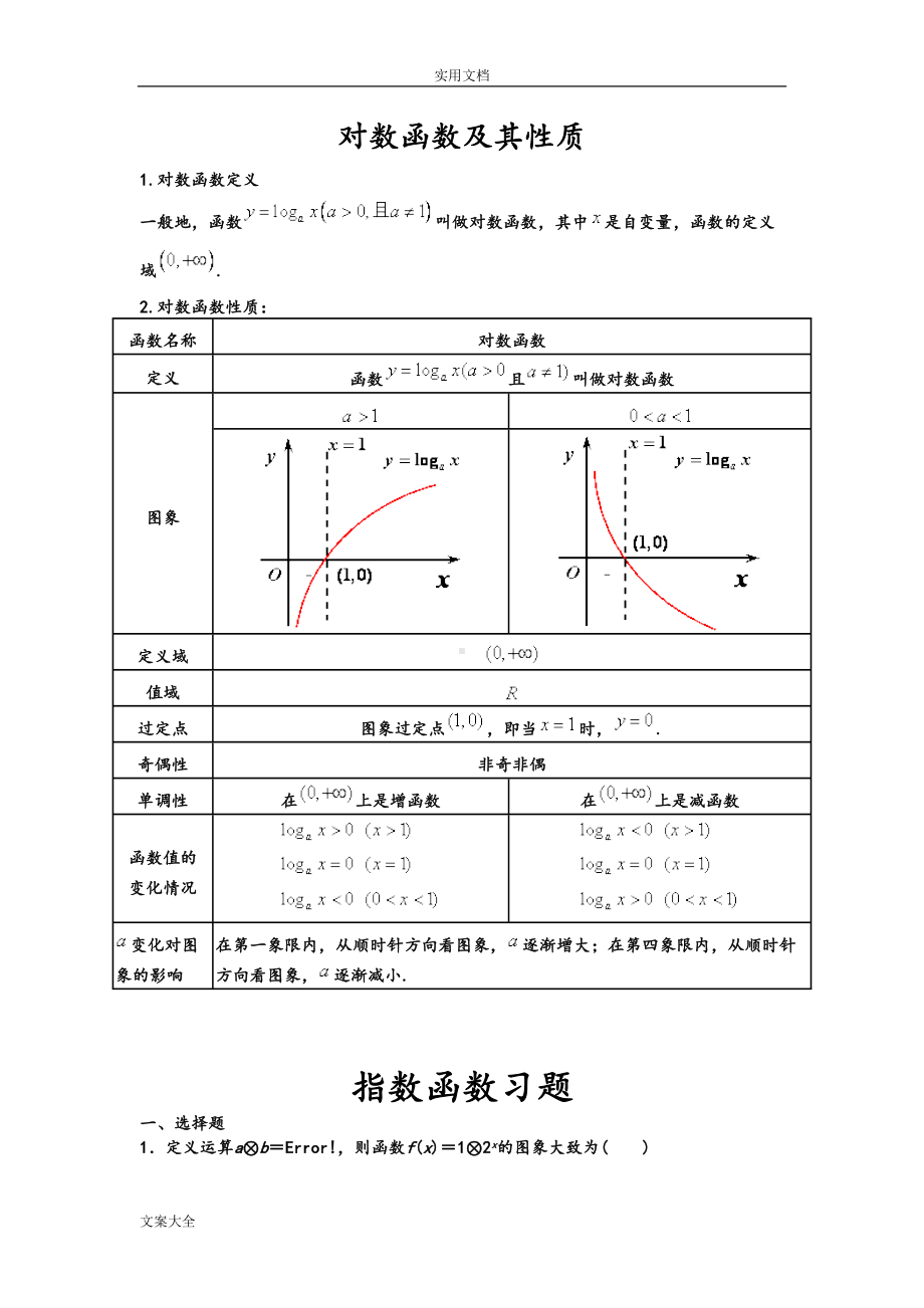 指数函数和对数函数练习精彩试题(含详细讲解)(DOC 11页).doc_第2页