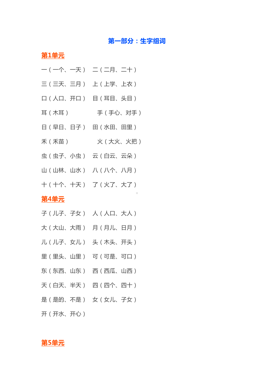 部编版一年级上册语文期末知识点汇总(DOC 15页).docx_第1页