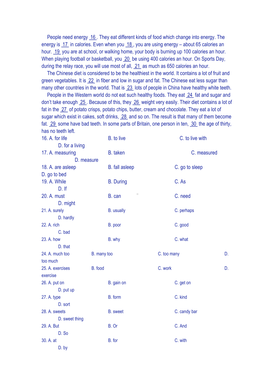 高一英语必修3Unit2单元测试题(DOC 15页).doc_第2页