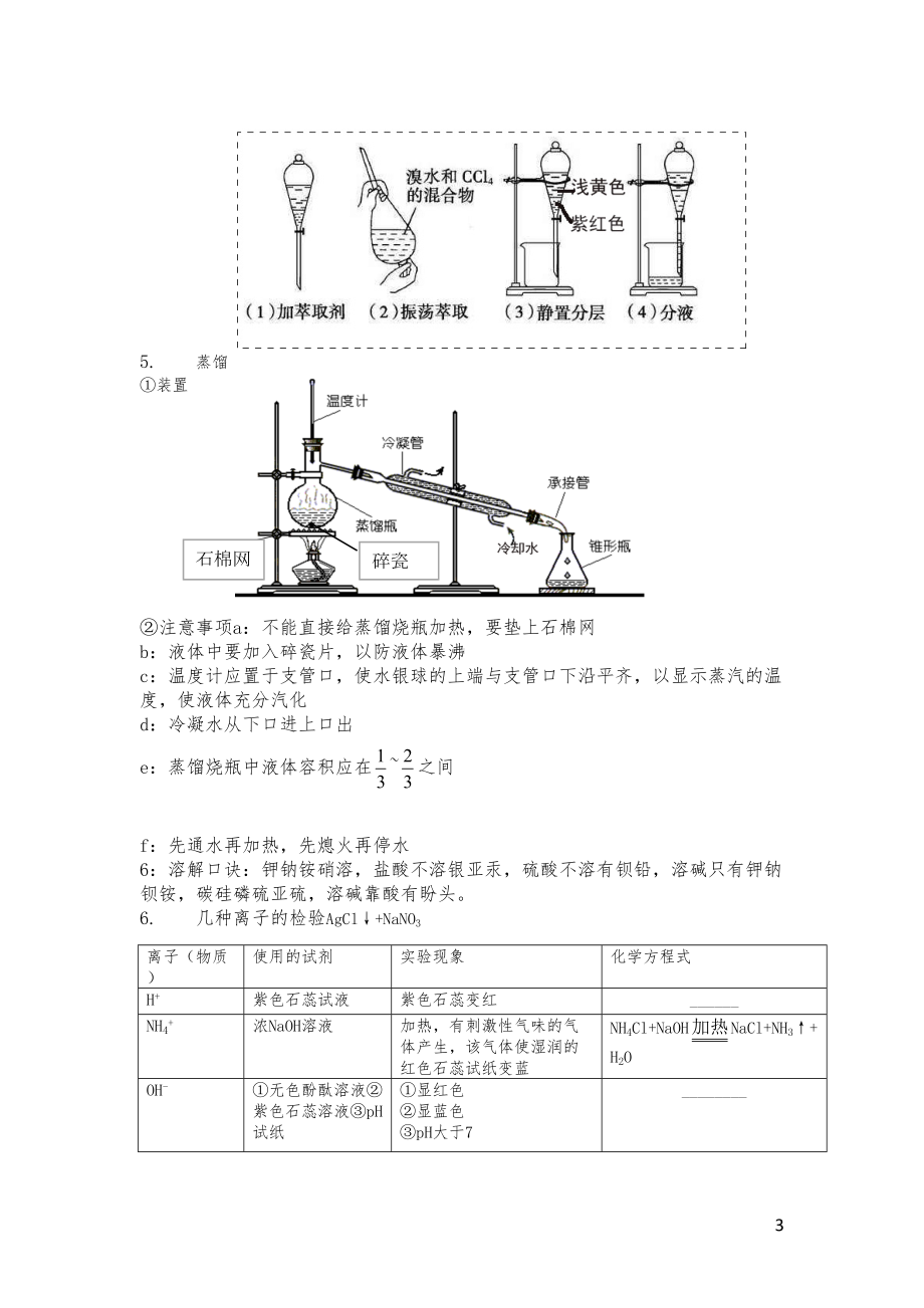 高一化学必修一第一章知识点汇编(DOC 8页).doc_第3页