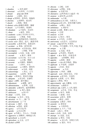 高考英语必备核心600词汇(DOC 7页).docx