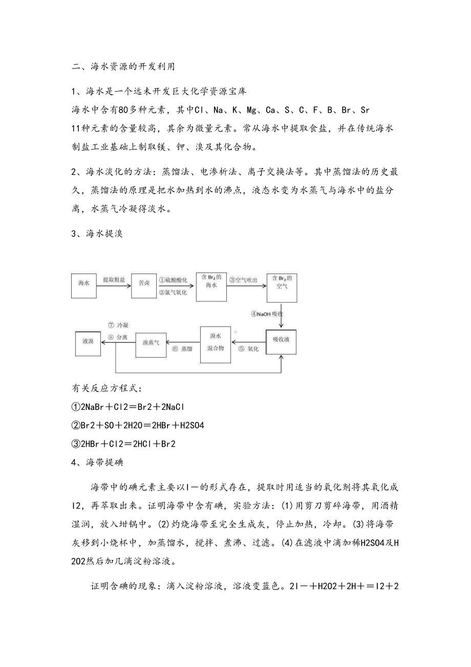 高中化学第四章-化学与自然资源的开发利用知识点(DOC 7页).docx_第3页