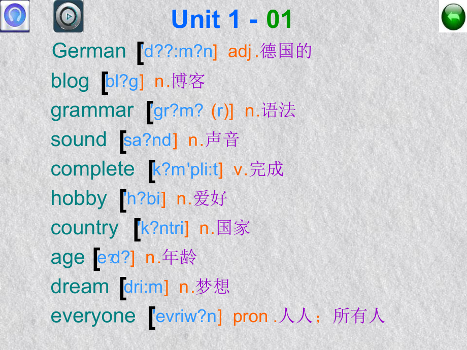 完整版沪教牛津版初中英语七年级上册单词电脑版课件.ppt_第2页