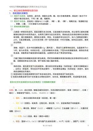 高中有机化学推断题解题方法和相关知识点全总结(DOC 20页).doc