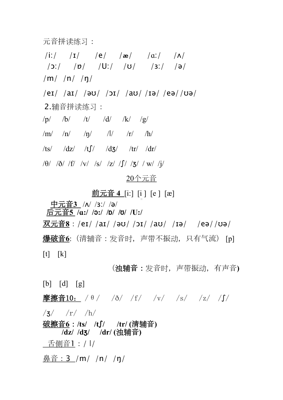 英语全部音标及发音方法(DOC 7页).doc_第1页