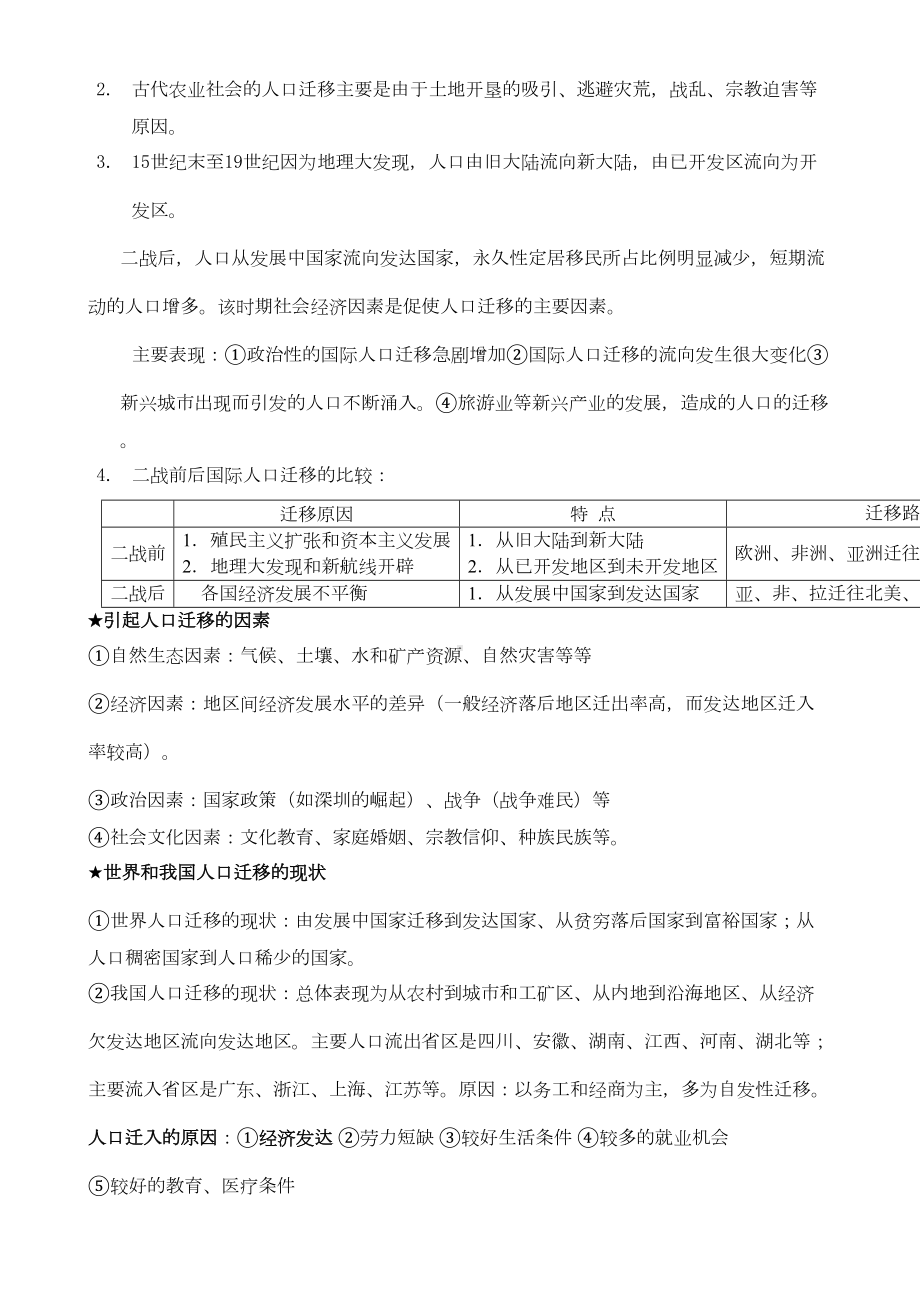 高中地理必修二(鲁教版)知识复习与归纳(DOC 13页).doc_第2页