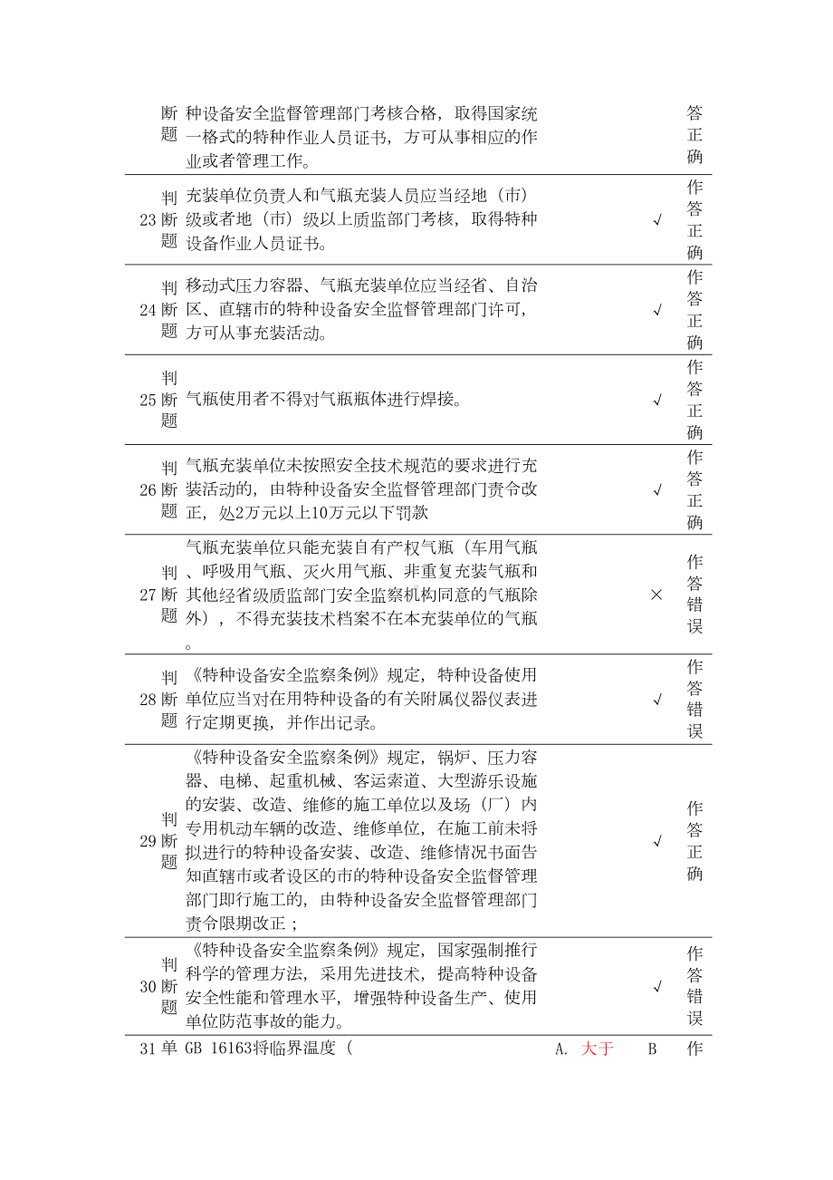 车用气瓶充装P5上机考试题-第4套(含答案)要点(DOC 12页).doc_第3页