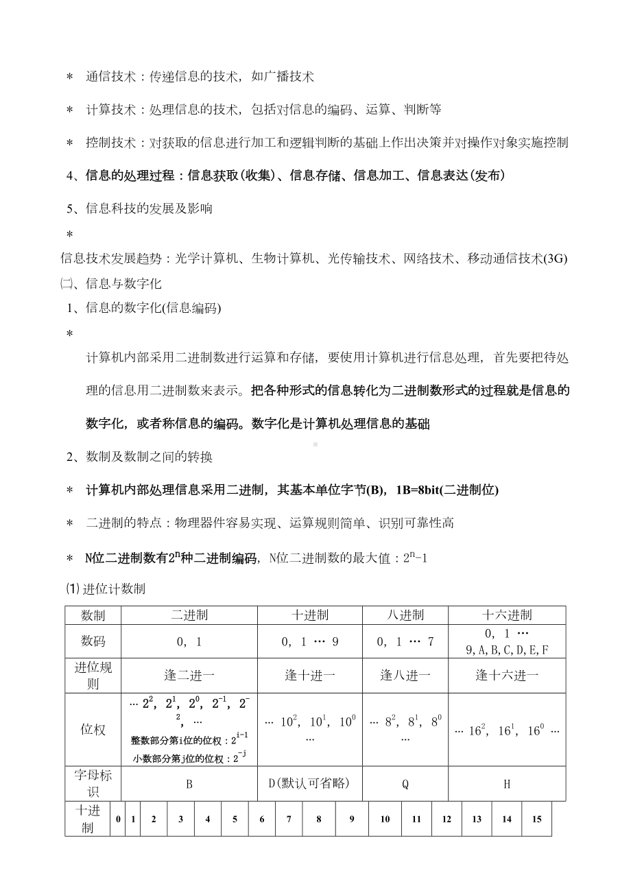 高一信息科技合格考知识点(DOC 15页).docx_第2页