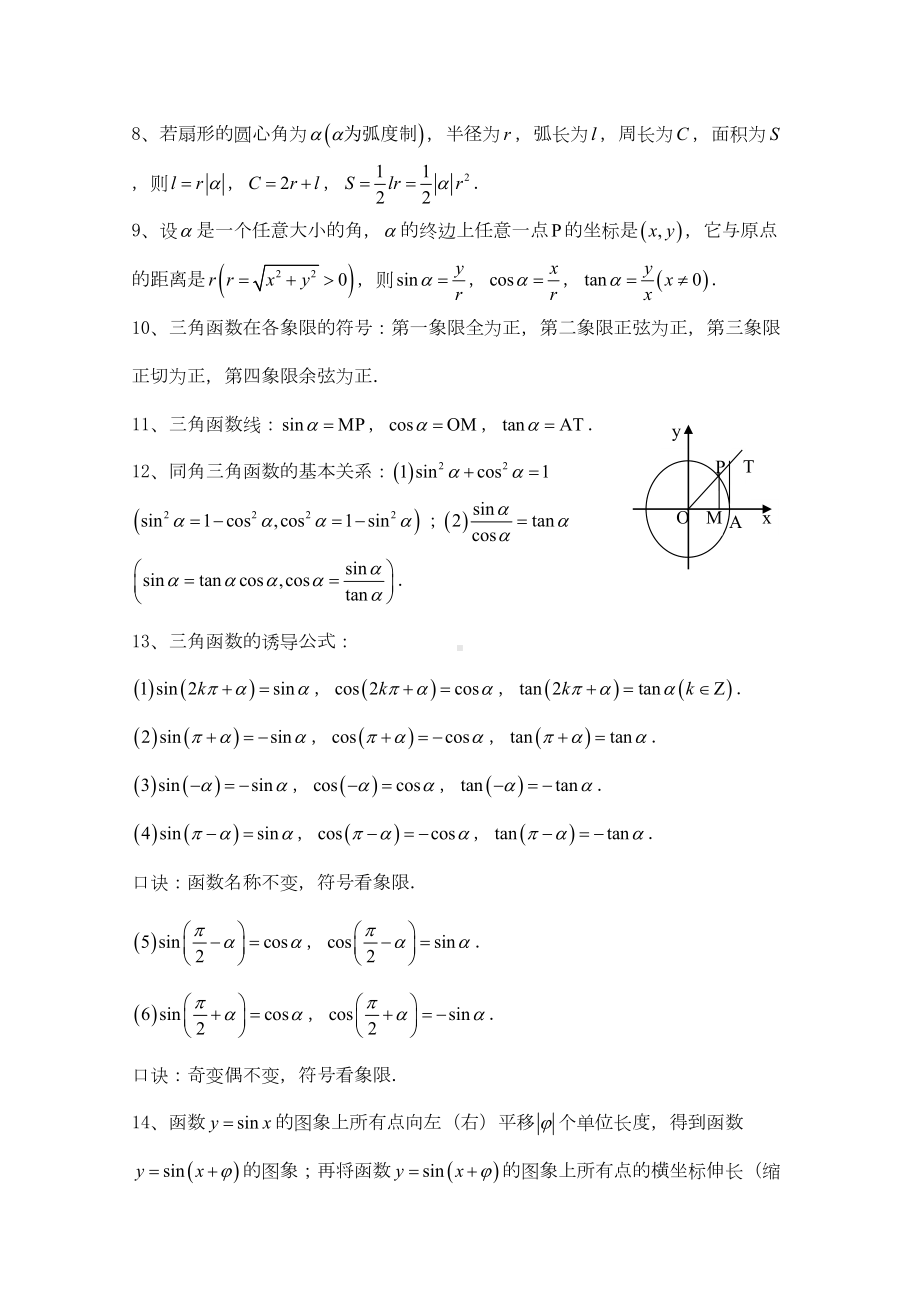 高一数学必修知识点总结(DOC 6页).doc_第2页