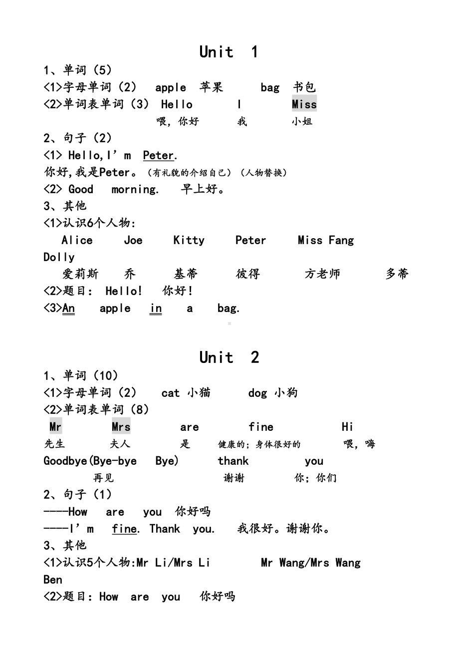 牛津英语三年级上册全册重点归纳(DOC 9页).doc_第1页