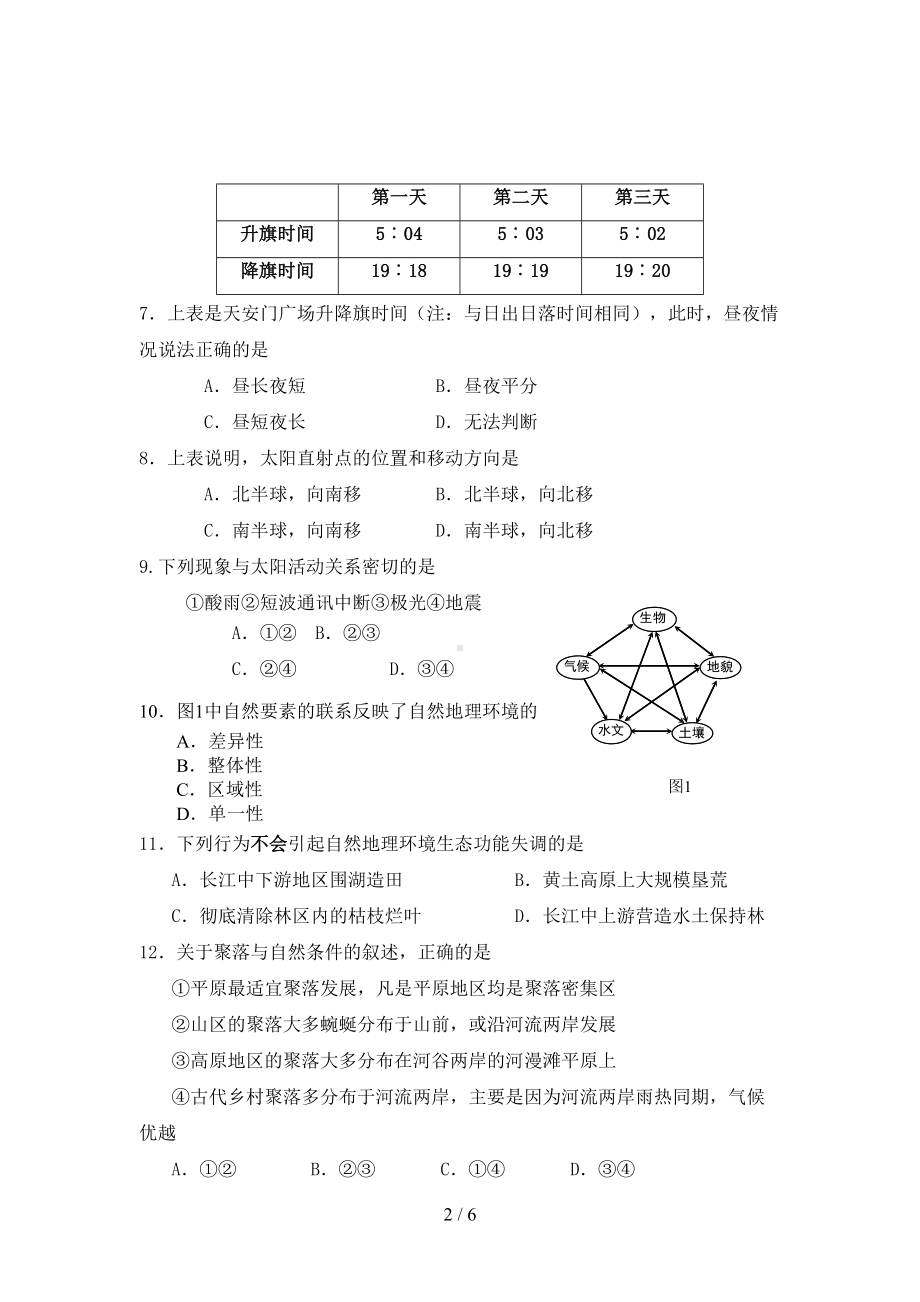 高二地理结业考试打印版(DOC 6页).doc_第2页