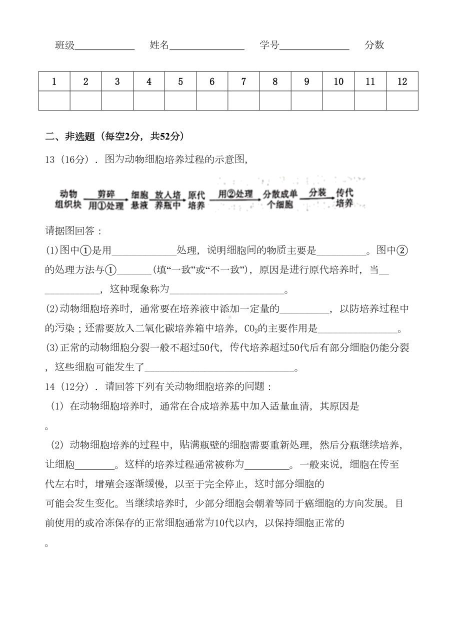 生物选修三动物细胞工程测试试题(DOC 5页).doc_第3页