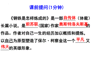 第六单元名著导读《钢铁是怎样炼成的》ppt课件 (j12x共25张PPT） -（部）统编版八年级下册《语文》.pptx