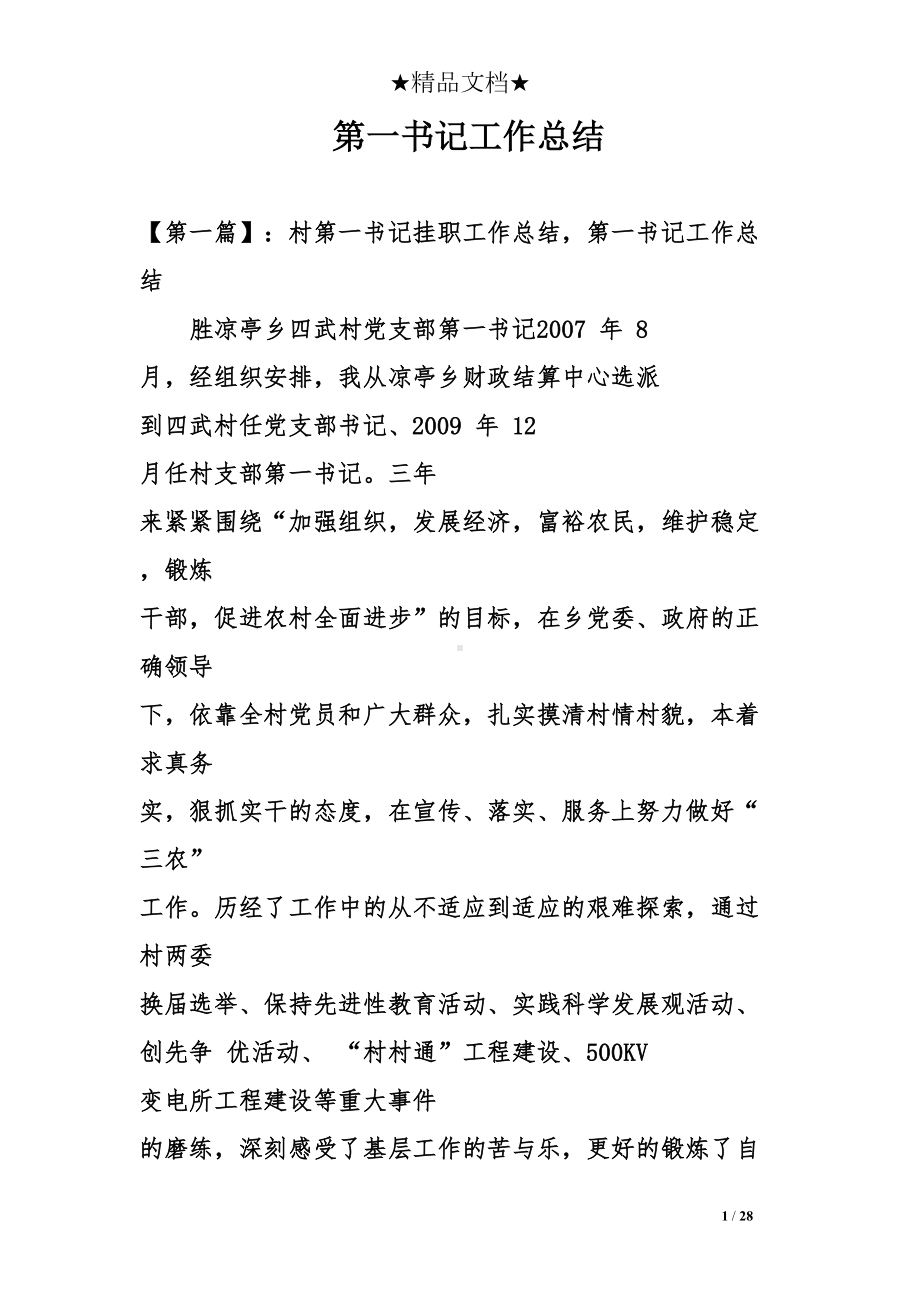 第一书记工作总结(DOC 28页).doc_第1页