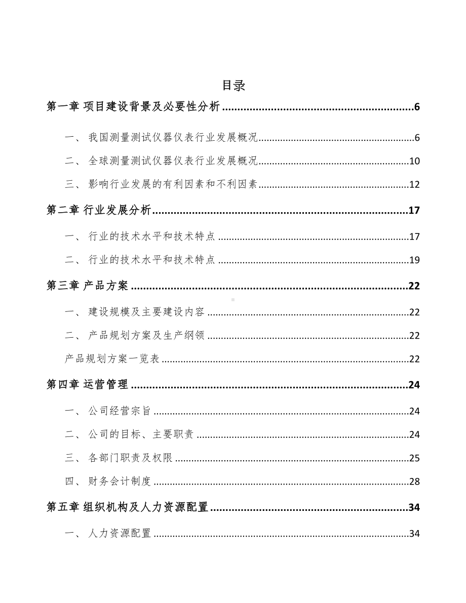 重庆测试仪器仪表项目可行性研究报告(DOC 49页).docx_第2页