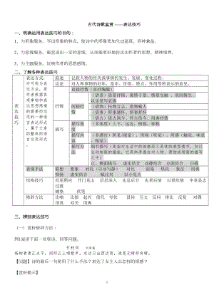 高考语文诗歌表达技巧教案剖析(DOC 16页).doc