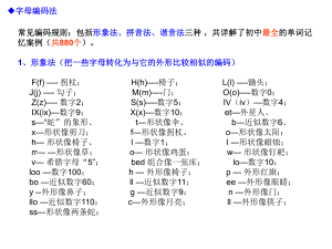 超右脑快速英语单词形象记忆法(初中英语981个单课件.ppt