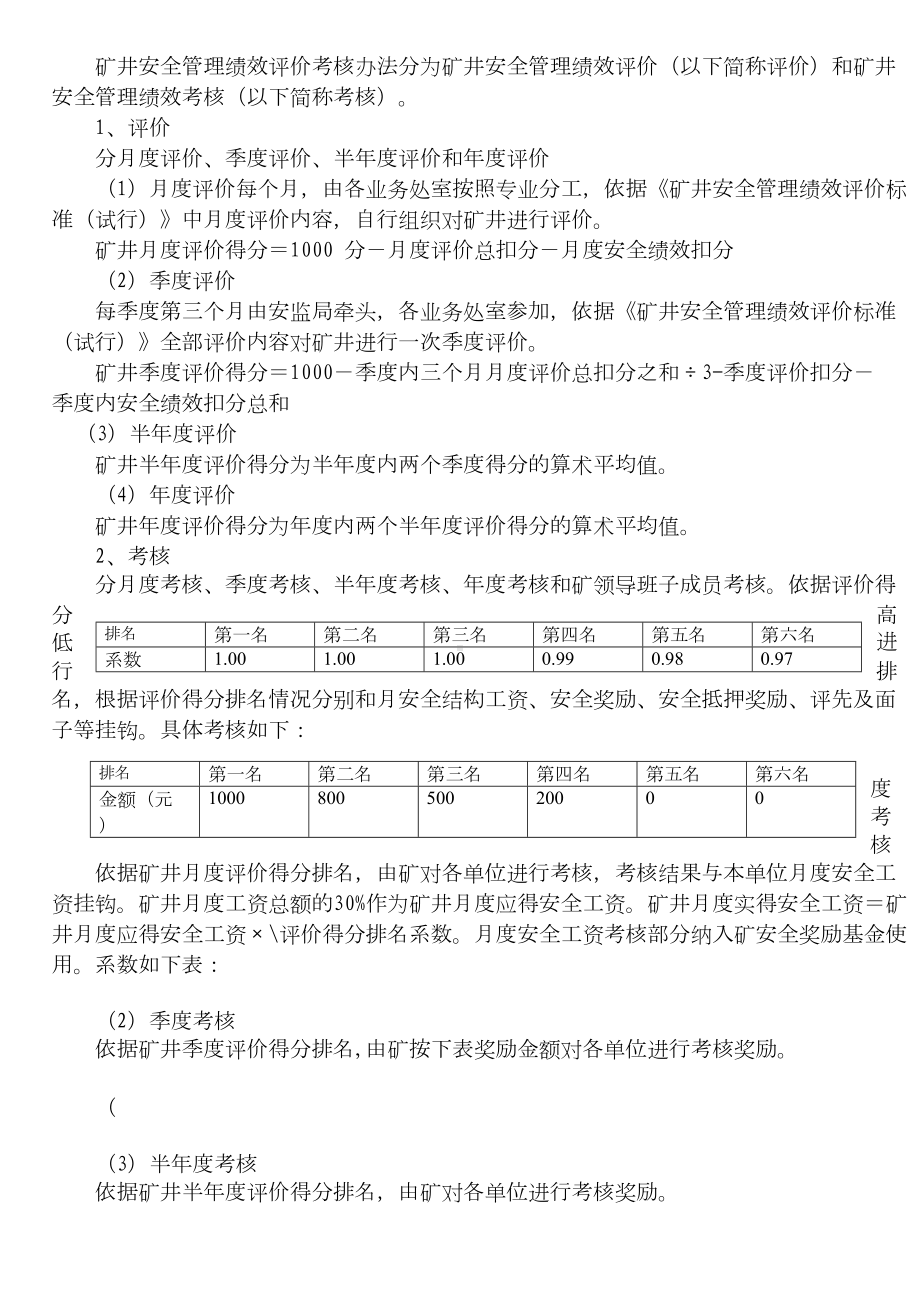 煤矿安全绩效考核制度汇总-(DOC 33页).doc_第2页