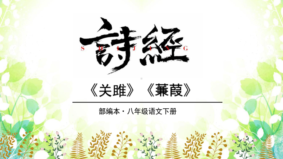 第12课《诗经》二首ppt课件（共28页）-（部）统编版八年级下册《语文》.pptx_第1页