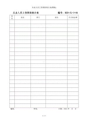 从业人员工伤保险统计表(模板)参考模板范本.doc