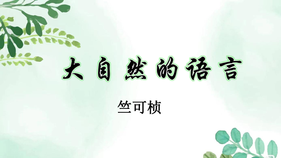 第5课《大自然的语言》ppt课件（共34张ppt） ）-（部）统编版八年级下册《语文》.pptx_第1页