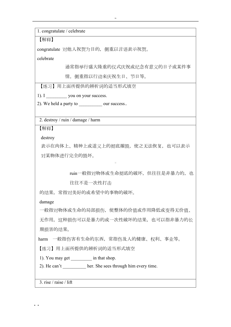 高中英语人教版必修一Unit4知识点汇总与强化练习(DOC 19页).doc_第2页