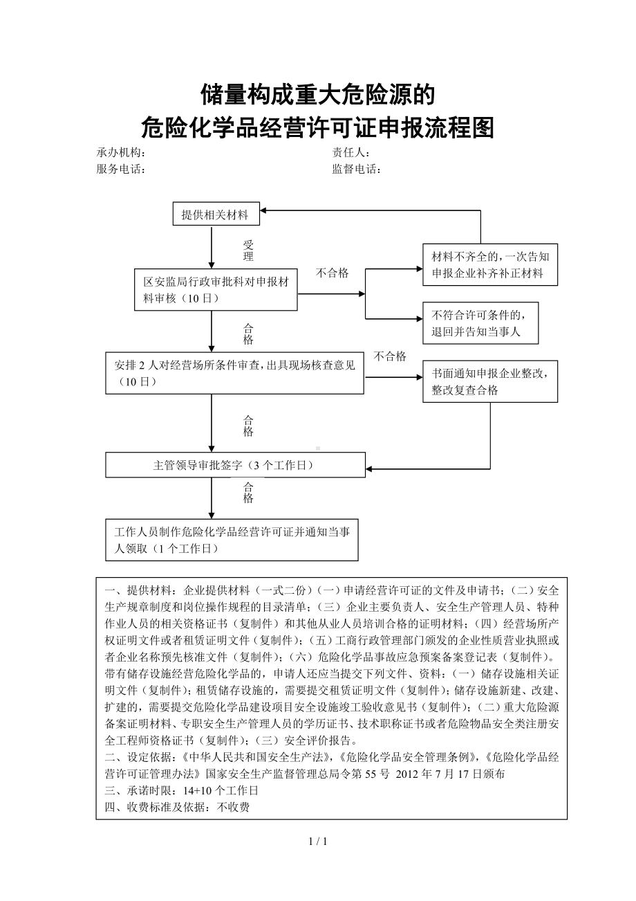 储量构成重大危险源的危险化学品经营许可证申报流程图参考模板范本.doc_第1页