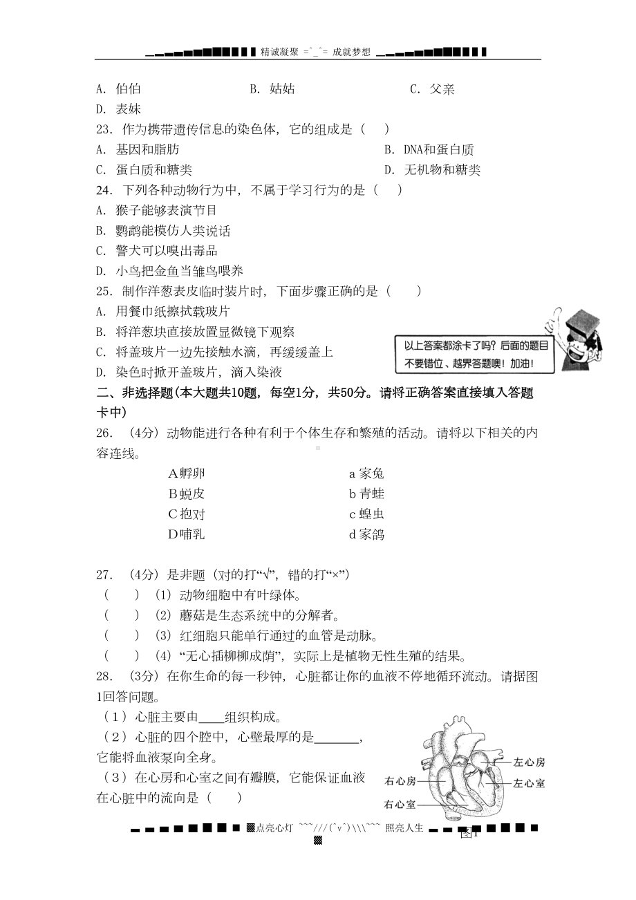 福建省福州市中考生物试卷及答案(DOC 9页).doc_第3页