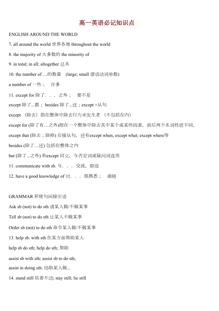 高一英语必修一知识点及题目练习(DOC 119页).doc_第3页