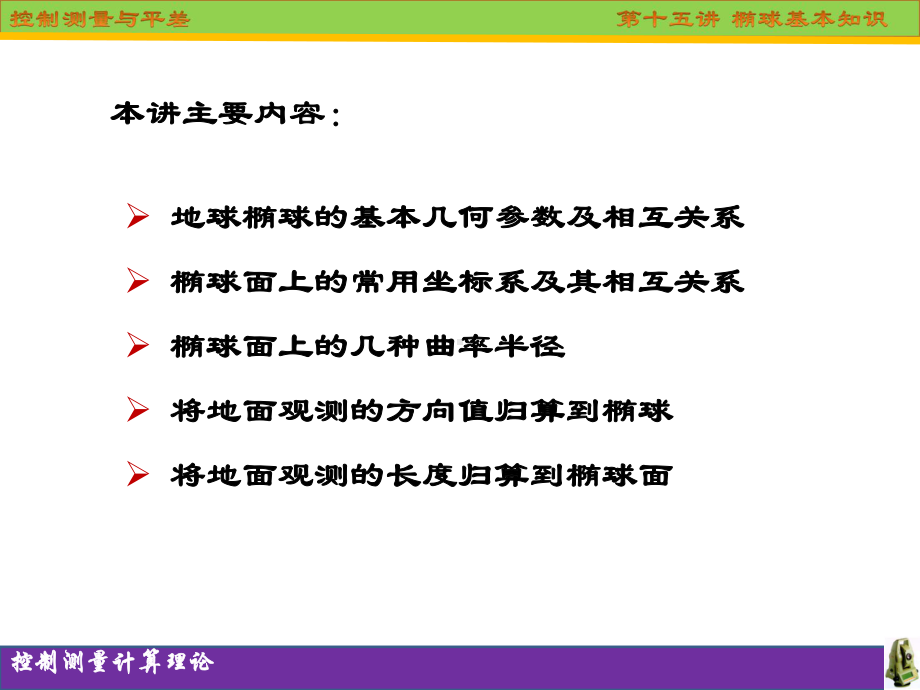 第十五讲-椭球基本知识课件.ppt_第1页