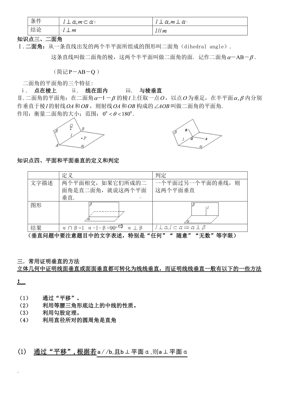 立体几何证明垂直专项含练习题与答案(DOC 12页).doc_第2页