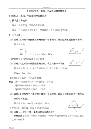 点线面位置关系(的知识点加典型例的题目)(DOC 19页).doc