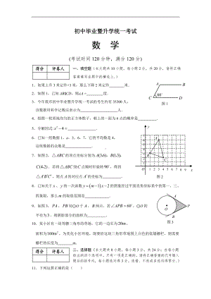 初中毕业暨升学统一考试（数学）参考模板范本.doc