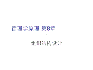 管理学原理-第8章-组织结构设计课件.ppt