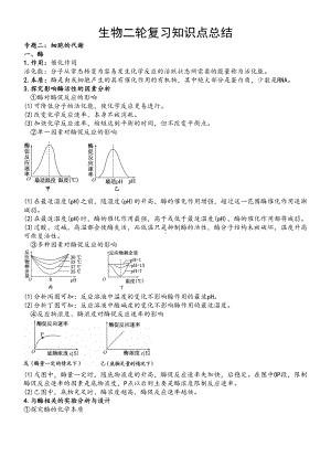 生物二轮复习知识点总结—专题二(DOC 8页).doc