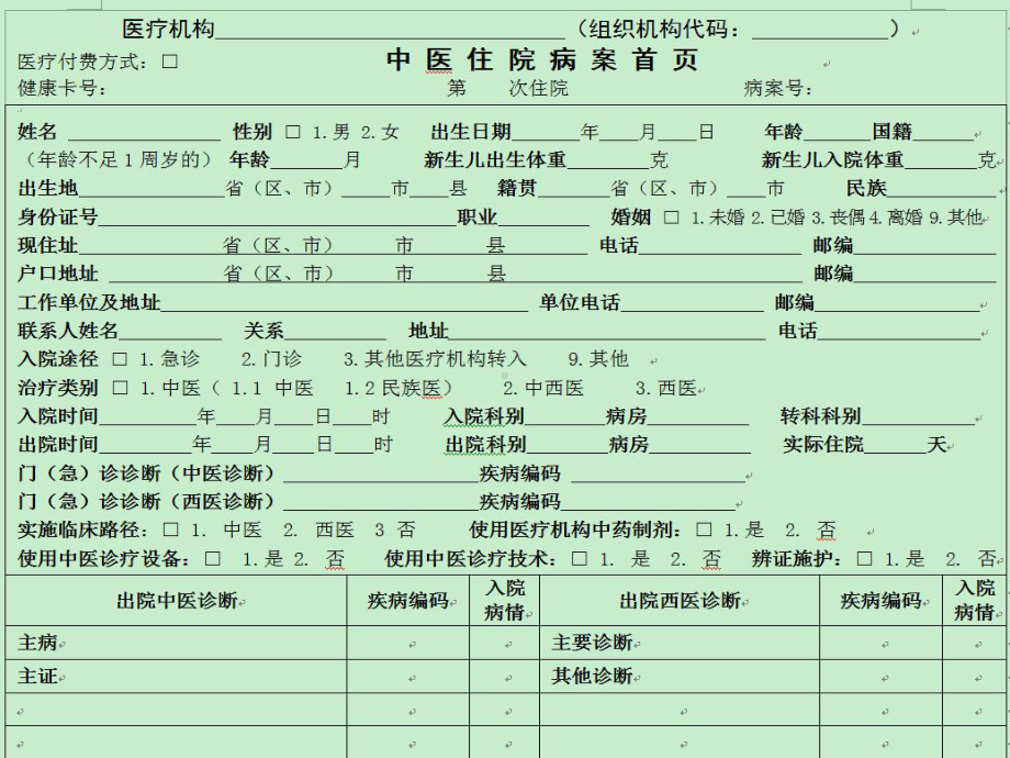 病案首页填写规范与要求全解XXX中医院课件.pptx_第3页