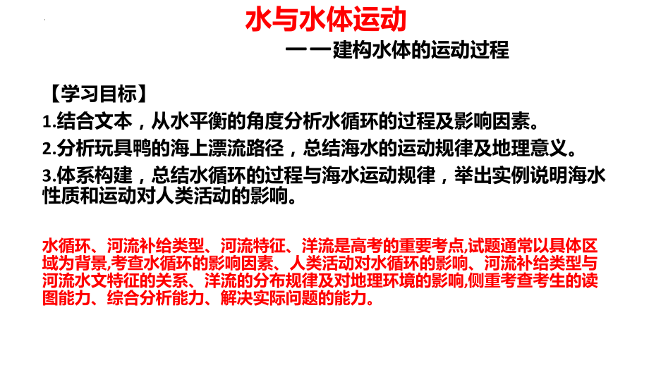 2023届高三地理一轮复习ppt课件 地球上的水-2023新人教版（2019）《高中地理》必修第一册.pptx_第2页