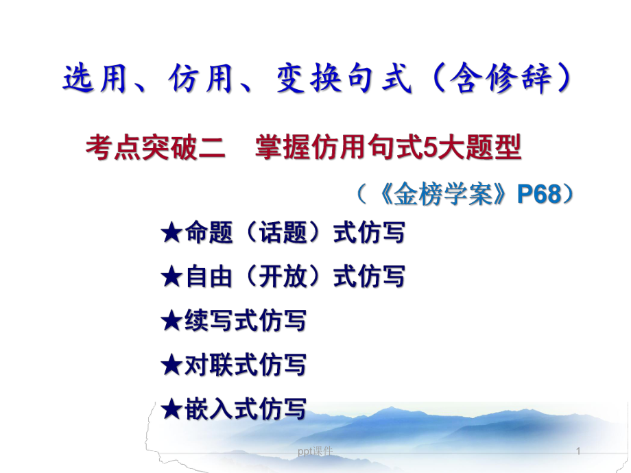 选用仿用变换句式-课件.ppt_第1页