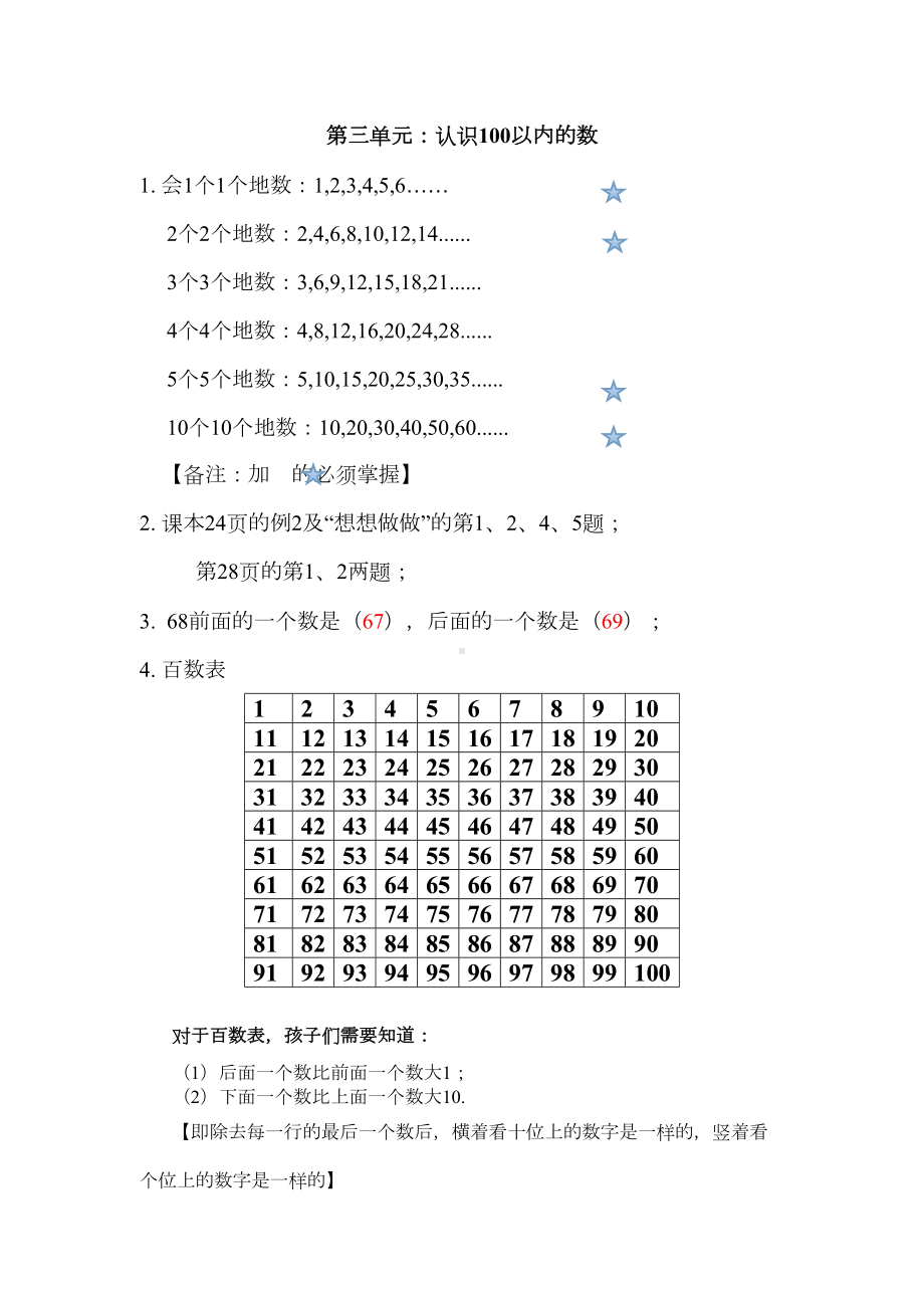 苏教版一年级数学下册知识点总结(DOC 8页).doc_第2页