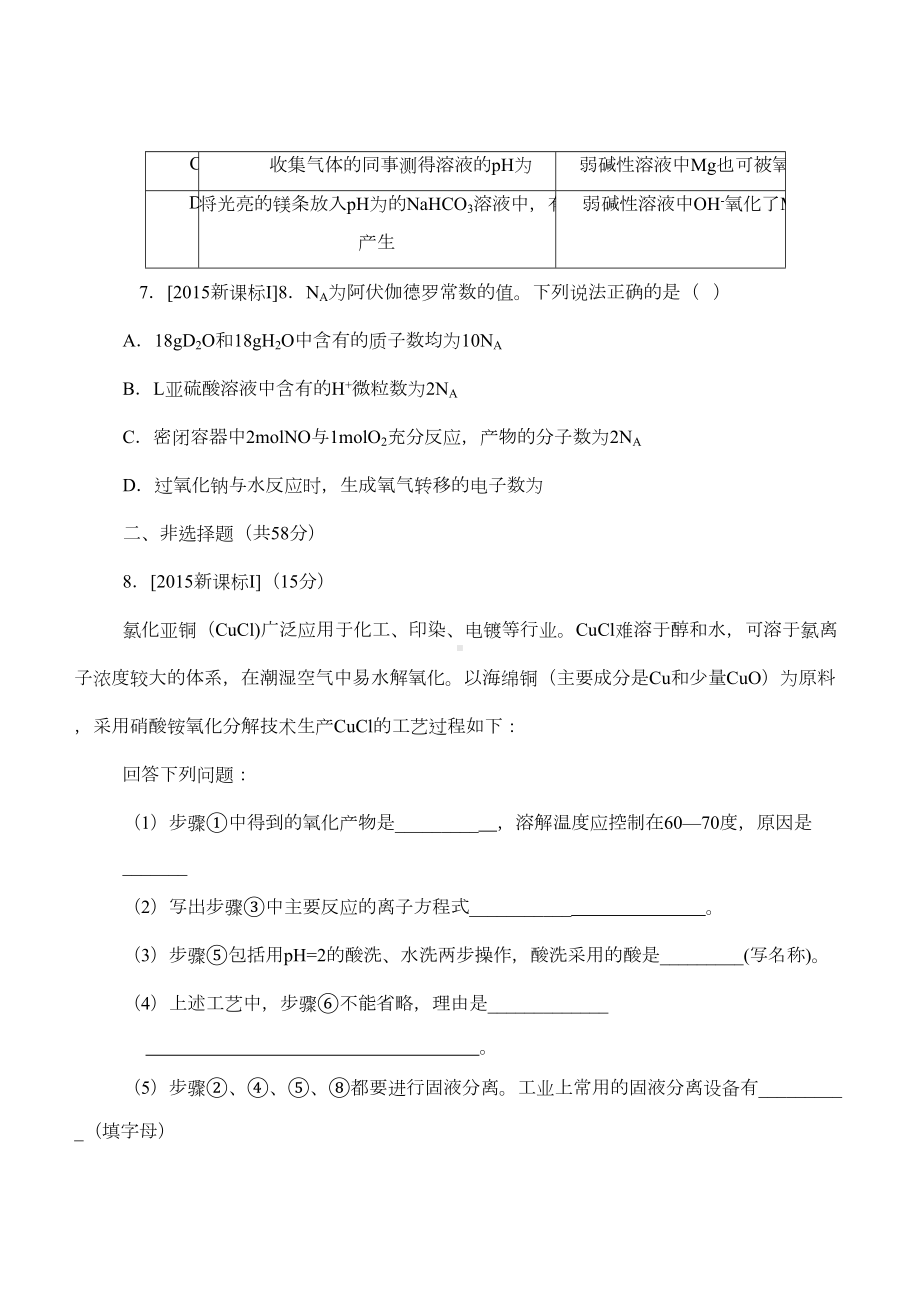 高三第一轮复习《金属及其化合物》专题测试试题(DOC 5页).docx_第2页