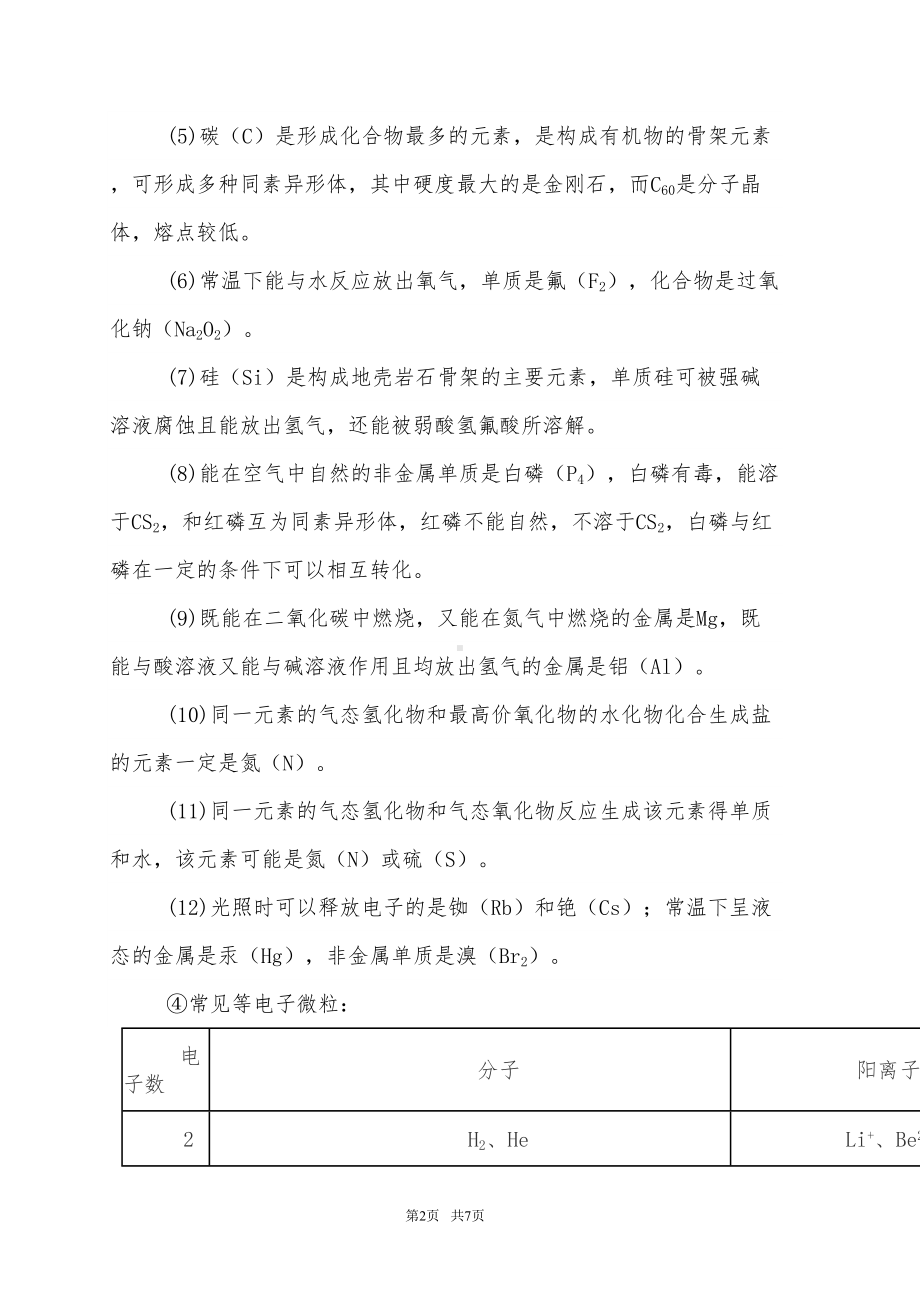 高中化学元素性质推断知识点归纳(DOC 7页).docx_第2页