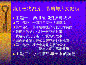 药用植物资源栽培和人文健康课件.ppt