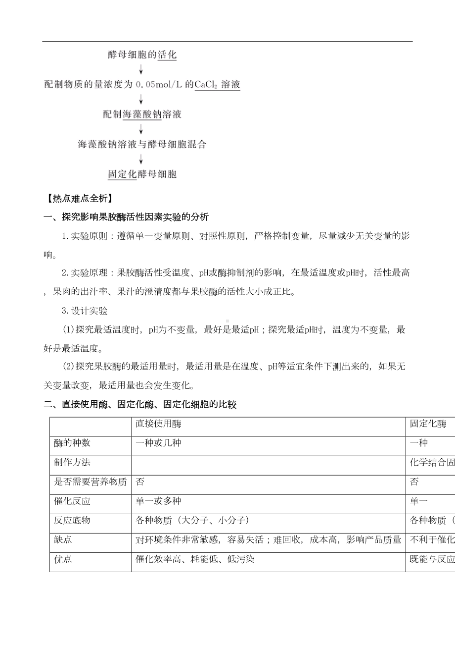 版高考生物一轮精品复习-专题4-酶的研究与应用学案-新人教版选修1(DOC 10页).doc_第3页