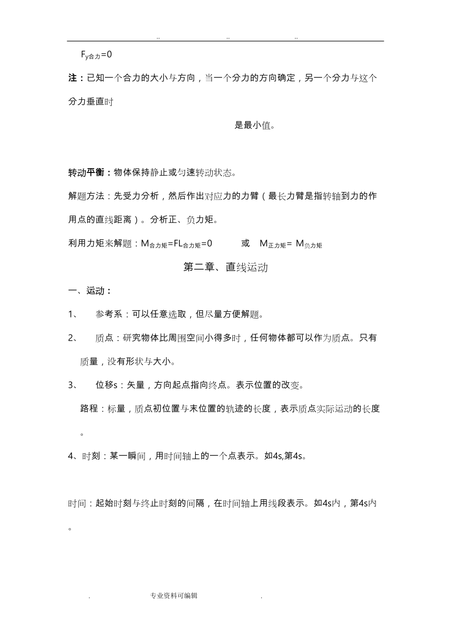 高中物理总复习提纲知识点汇总(超全)(DOC 50页).doc_第3页