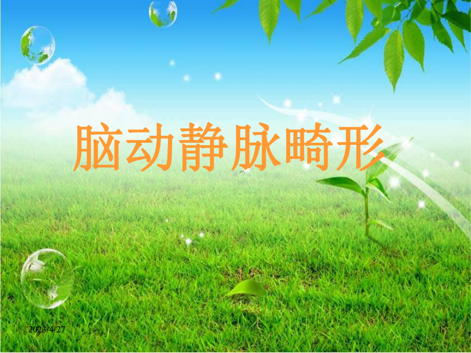 脑动静脉畸形AVM-课件.ppt_第1页