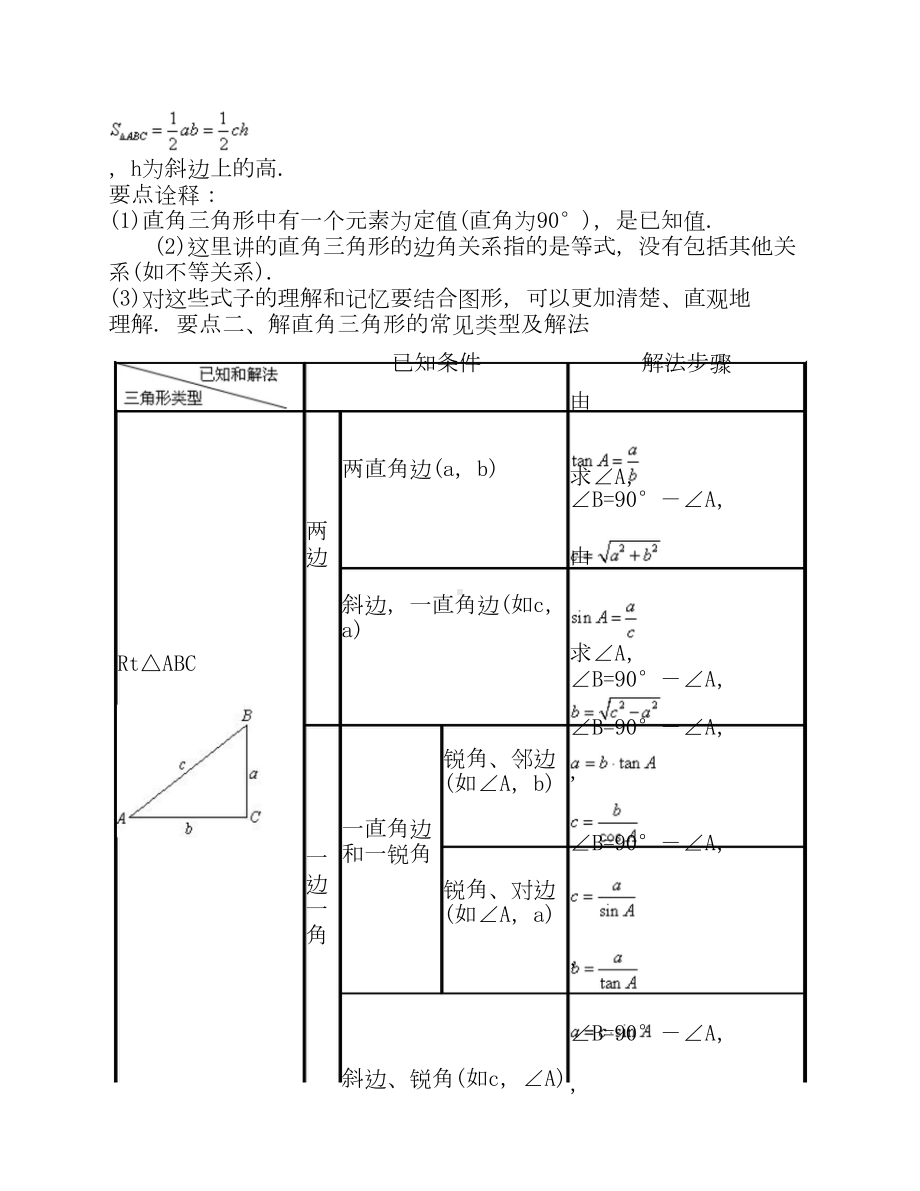 解直角三角形及其应用(教师版)知识点+详细答案(DOC 21页).doc_第2页